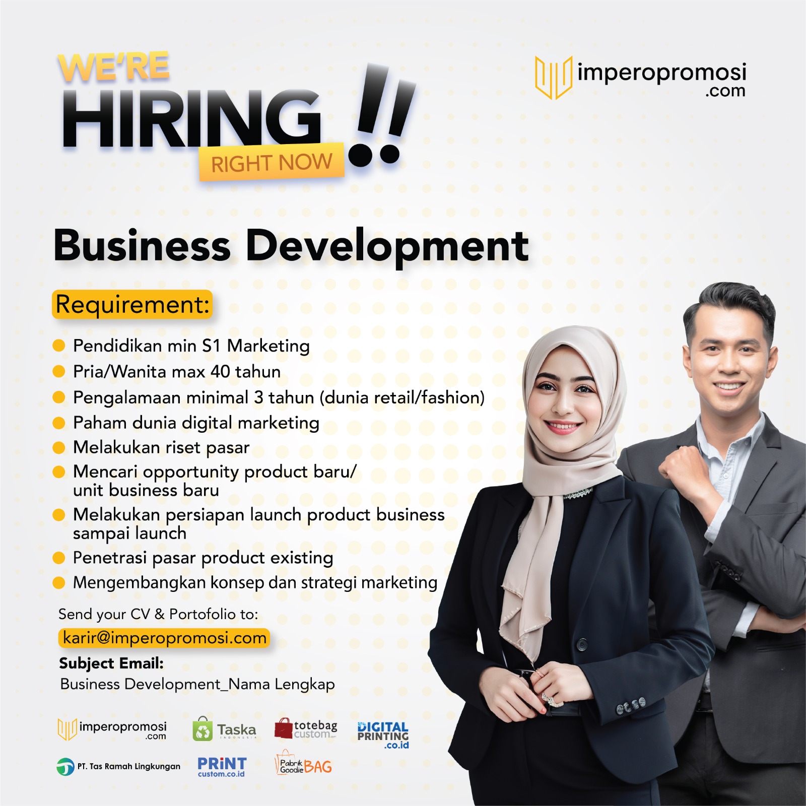 Lowongan Business Development Impero Promosi