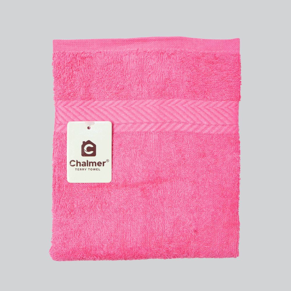 Handuk Polos Merek Chalmer Pink
