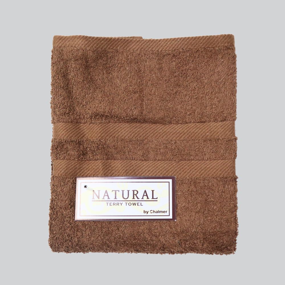 Handuk Polos Merek Natural by Chalmer Cokelat Handuk Polos Merek Natural by Chalmer Cokelat