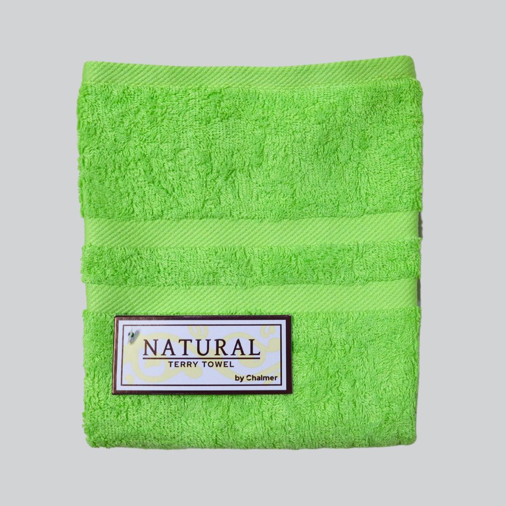 Handuk Polos Merek Natural by Chalmer Hijau Handuk Polos Merek Natural by Chalmer Hijau