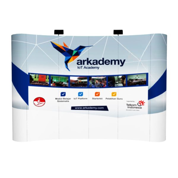 Backwall Portable Curve Arkademy Jual Backwall Portable Curve