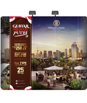 Backwall Portable Straight Permata Hijau