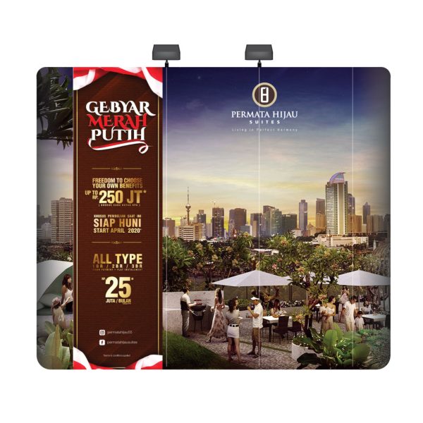 Backwall Portable Straight Permata Hijau
